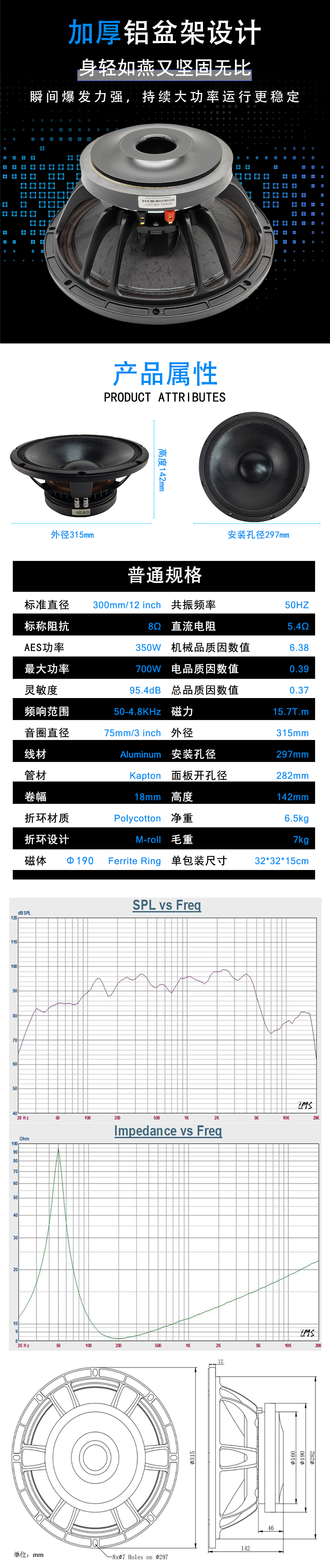 MR12H27戶外舞臺高音喇叭詳情圖
