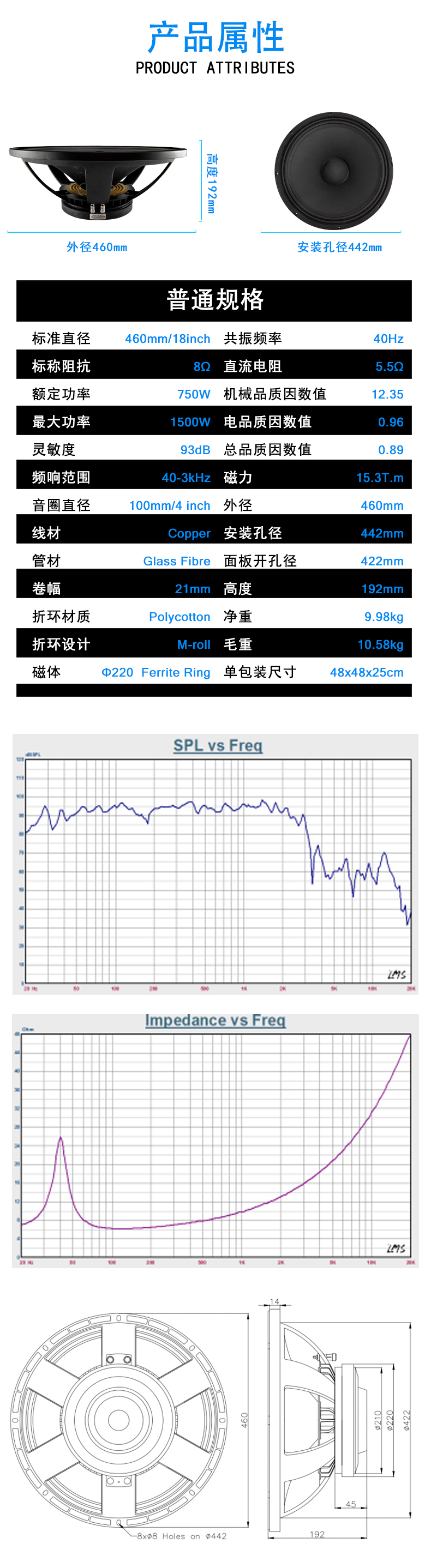 MR18H92A演出喇叭單元