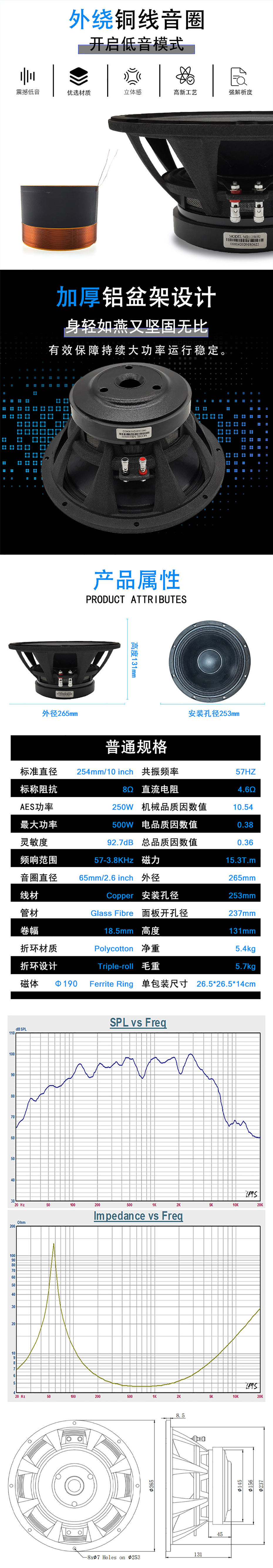 MR10H65JKTV高音喇叭詳情圖1